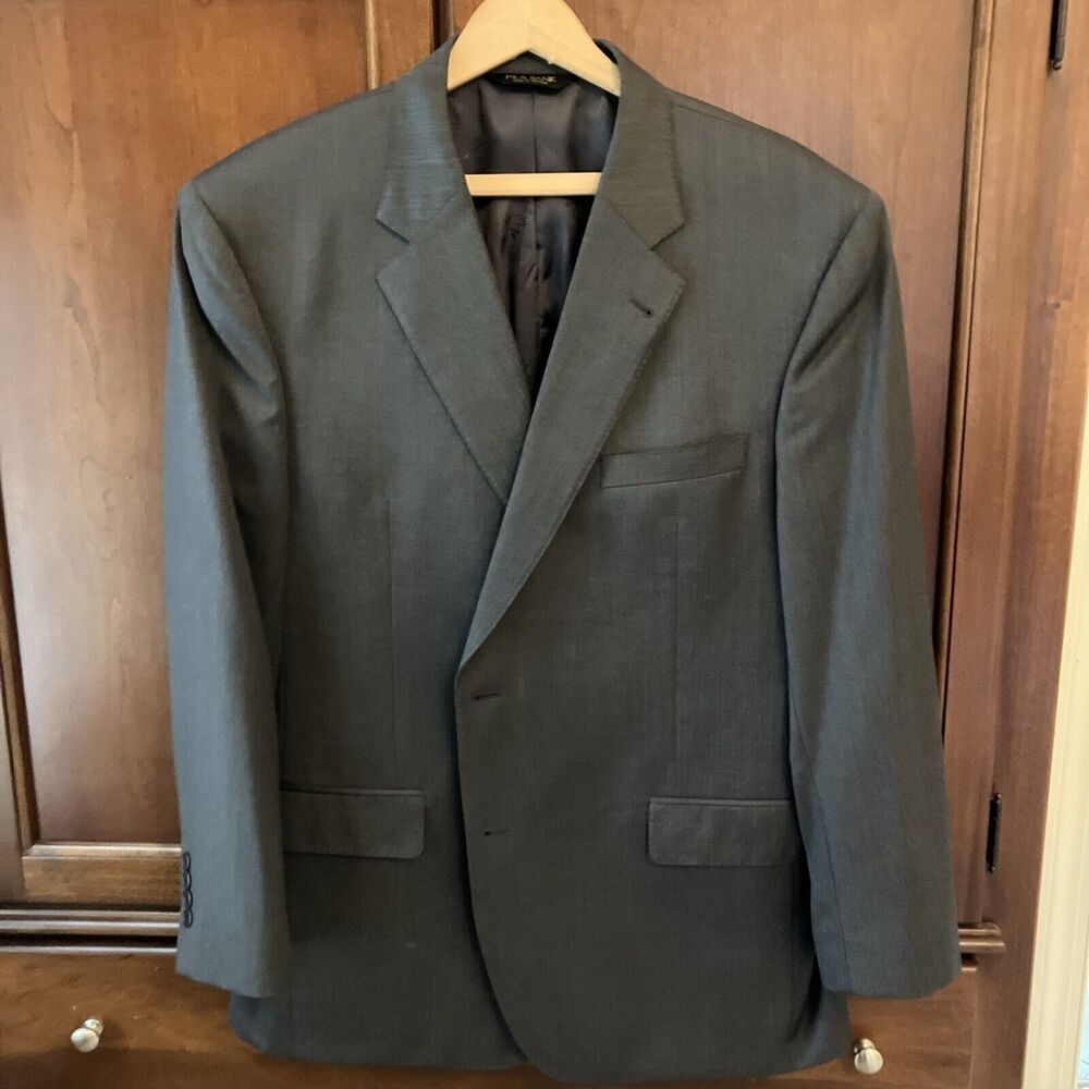 JOS A BANK Signature Gold Blazer mens 44 R Sport Coat gray WOOL suit jacket